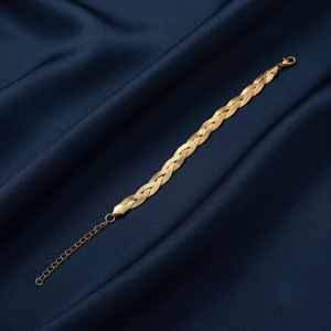 18K Gold Plated Necklace & Bracelet Set for Women