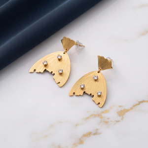 18K Gold Plated Earrings Luxury Statement Earrings for Women