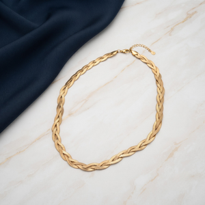 18K Gold Plated Necklace & Bracelet Set for Women