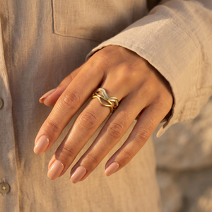 18K Gold Plated Ring Elegant Luxury Ring for Women
