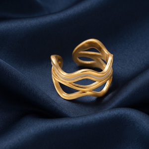 18K Gold Plated Ring Elegant Luxury Ring for Women