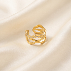 18K Gold Plated Ring Elegant Luxury Ring for Women