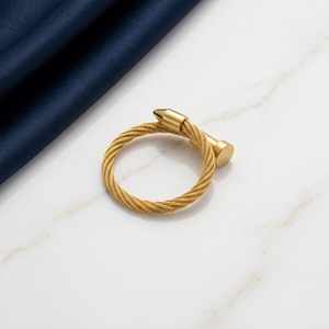 18K Gold Plated Ring & Bracelet Set for Women