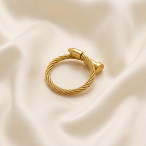 18K Gold Plated Ring & Bracelet Set for Women