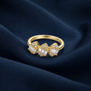 18K Gold Plated Ring Elegant Luxury Ring for Women