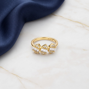 18K Gold Plated Ring Elegant Luxury Ring for Women