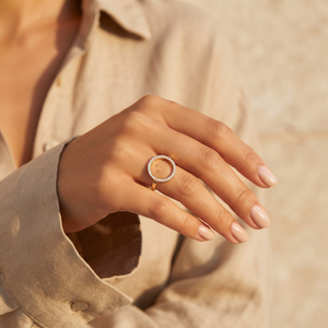 18K Gold Plated Ring Elegant Luxury Ring for Women