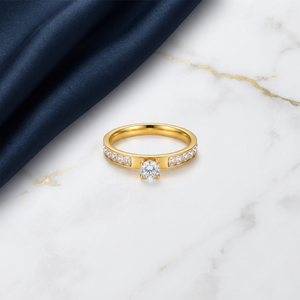 18K Gold Plated Ring Elegant Luxury Ring for Women