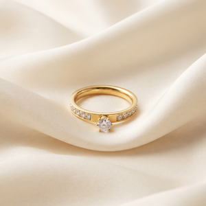 18K Gold Plated Ring Elegant Luxury Ring for Women