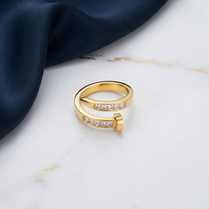 18K Gold Plated Ring Elegant Luxury Ring for Women