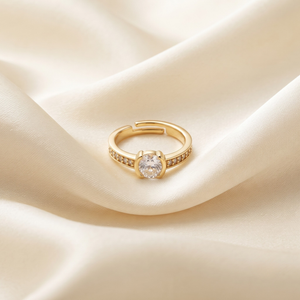 18K Gold Plated Ring Elegant Luxury Ring for Women