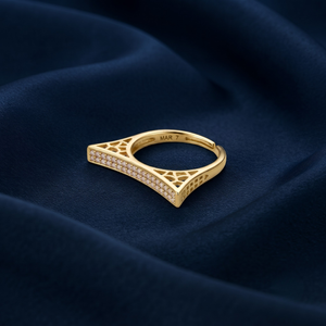 18K Gold Plated Ring Elegant Luxury Ring for Women