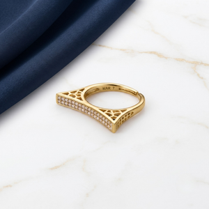 18K Gold Plated Ring Elegant Luxury Ring for Women