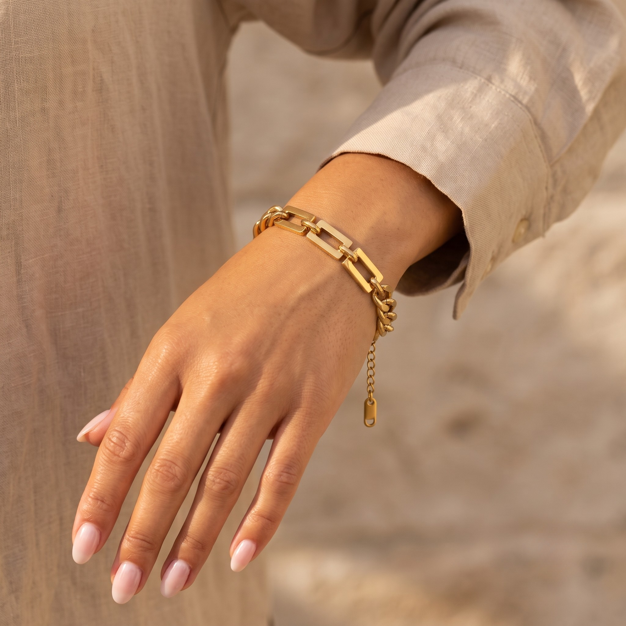 18K Gold Plated Bracelet Luxury Chain Bracelet for Women
