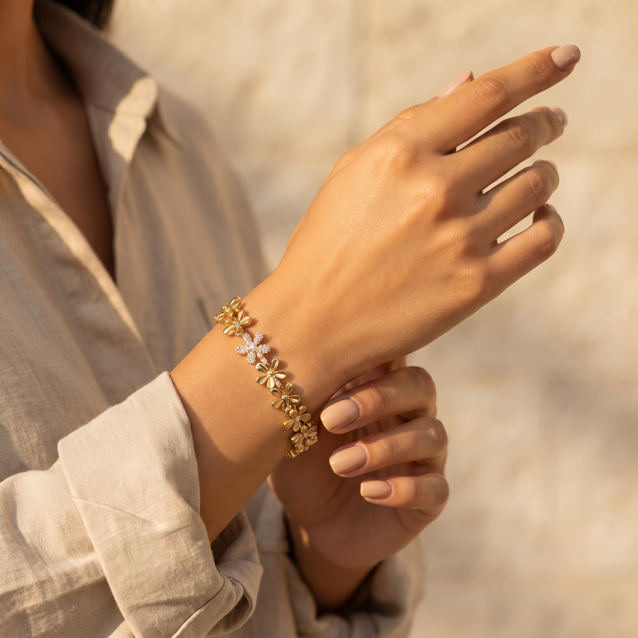 18K Gold Plated Bracelet Luxury Chain Bracelet for Women