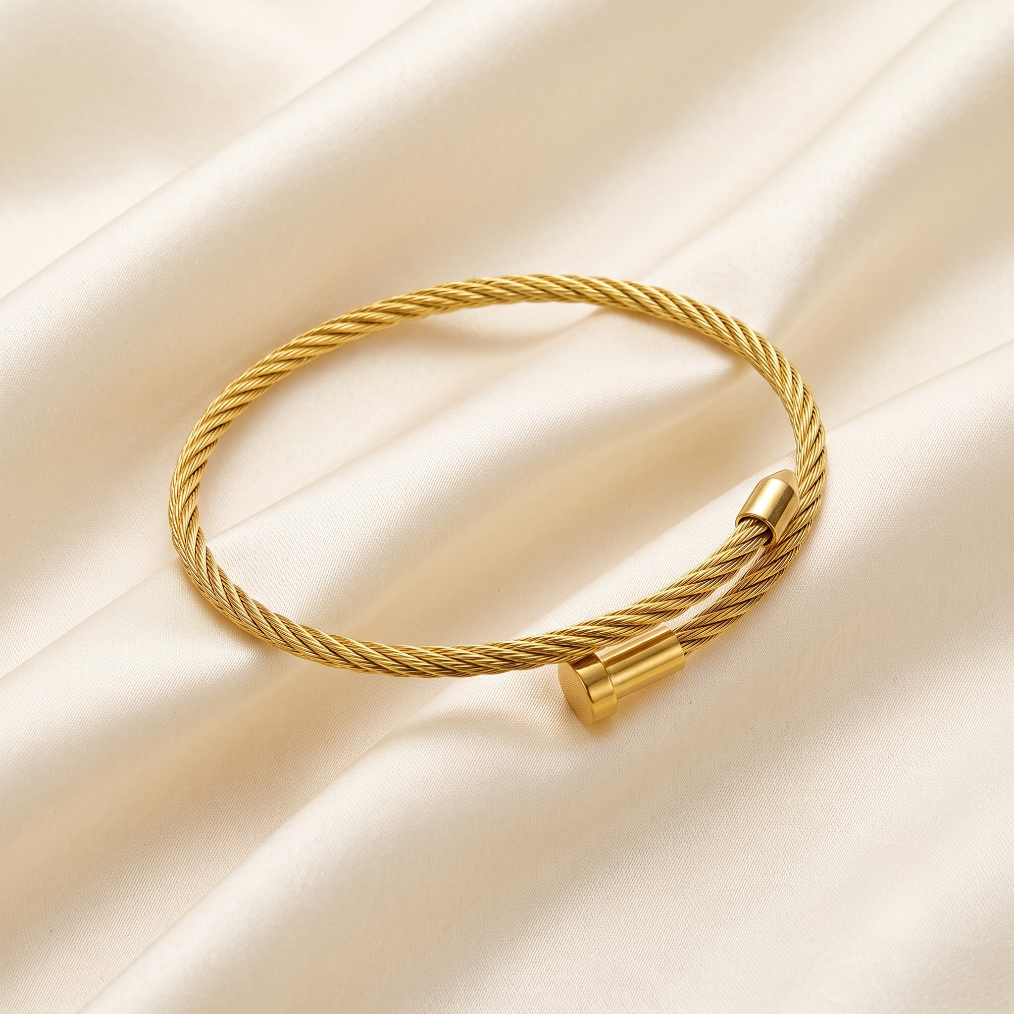 18K Gold Plated Ring & Bracelet Set for Women