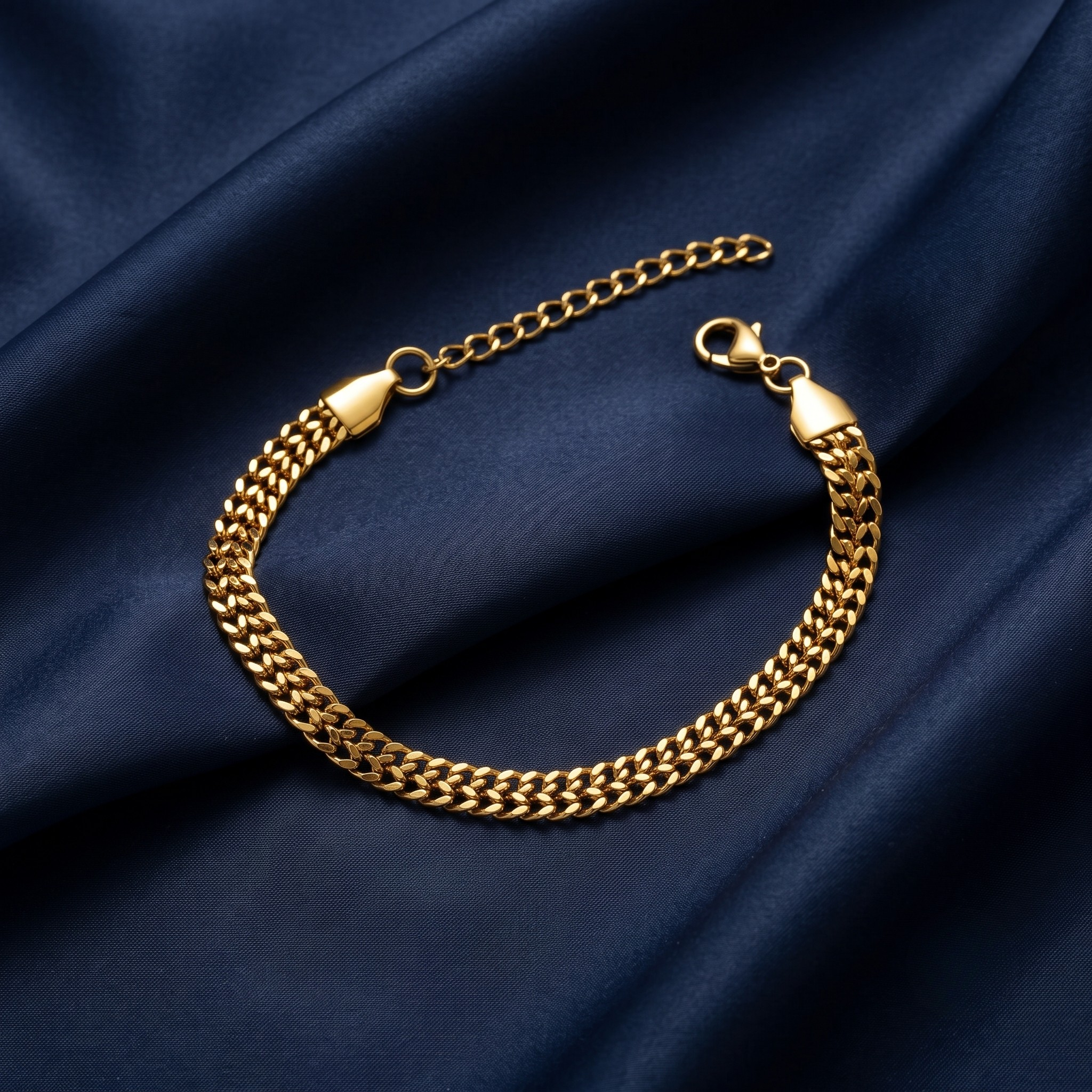 18K Gold Plated Necklace & Bracelet Set for Women