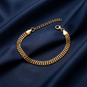 18K Gold Plated Necklace & Bracelet Set for Women