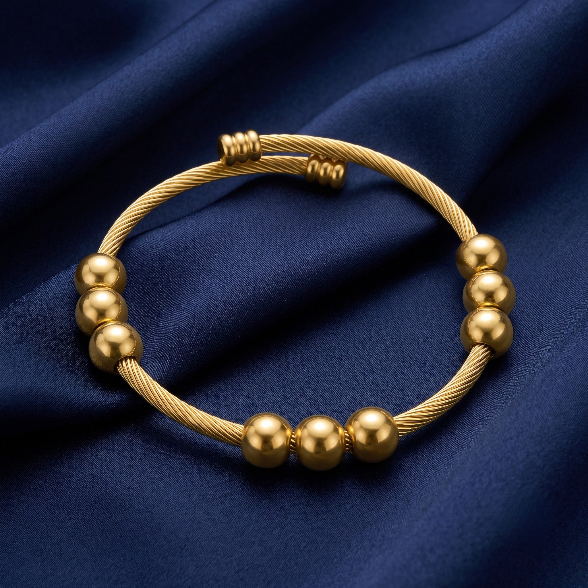 18K Gold Plated Ring & Bracelet Set for Women