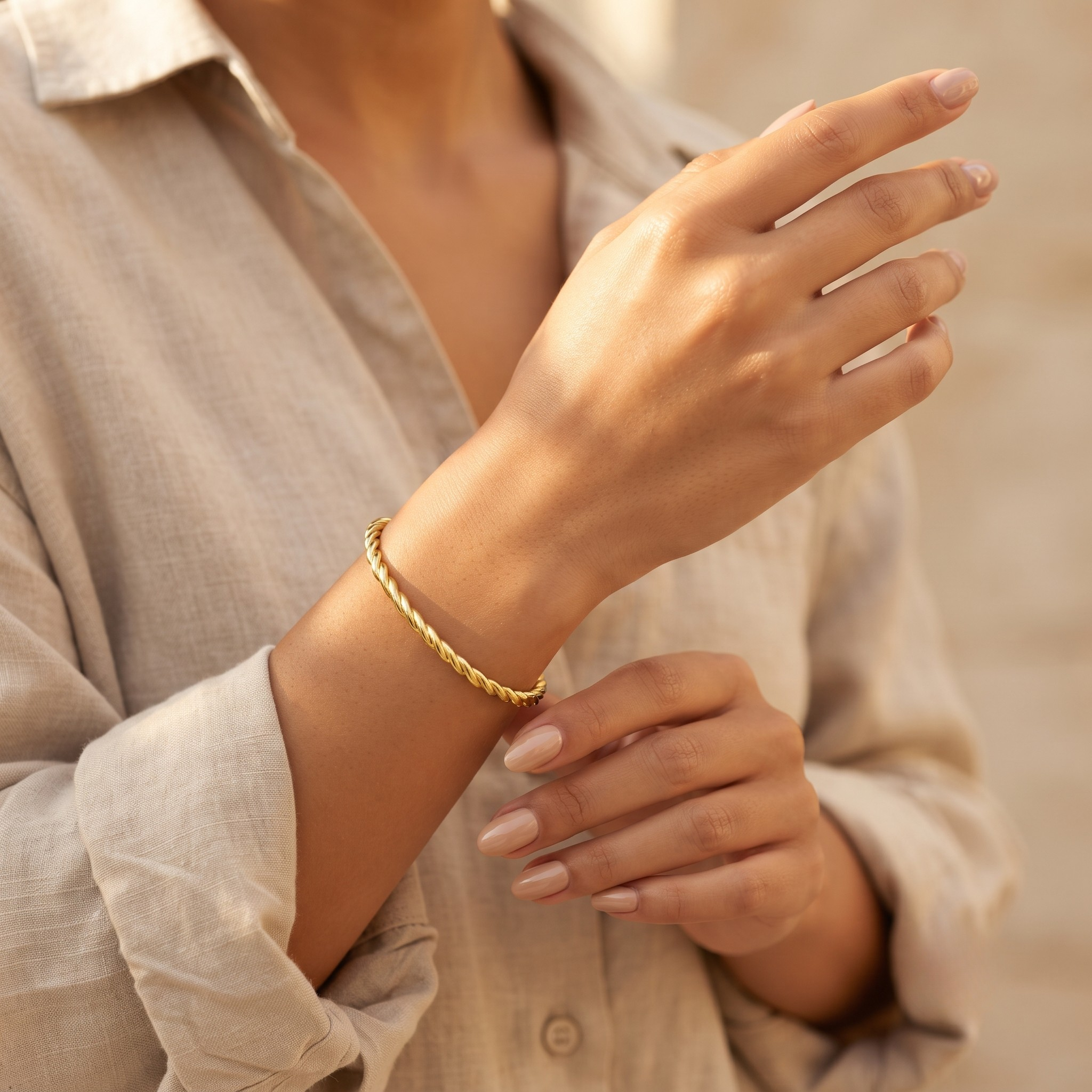 18K Gold Plated Bracelet Luxury Chain Bracelet for Women