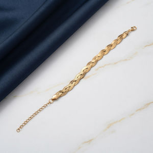18K Gold Plated Necklace & Bracelet Set for Women