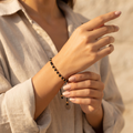 Onyx & Gold Bead Cord Bracelet