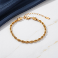 Golden Twist Rope Bracelet