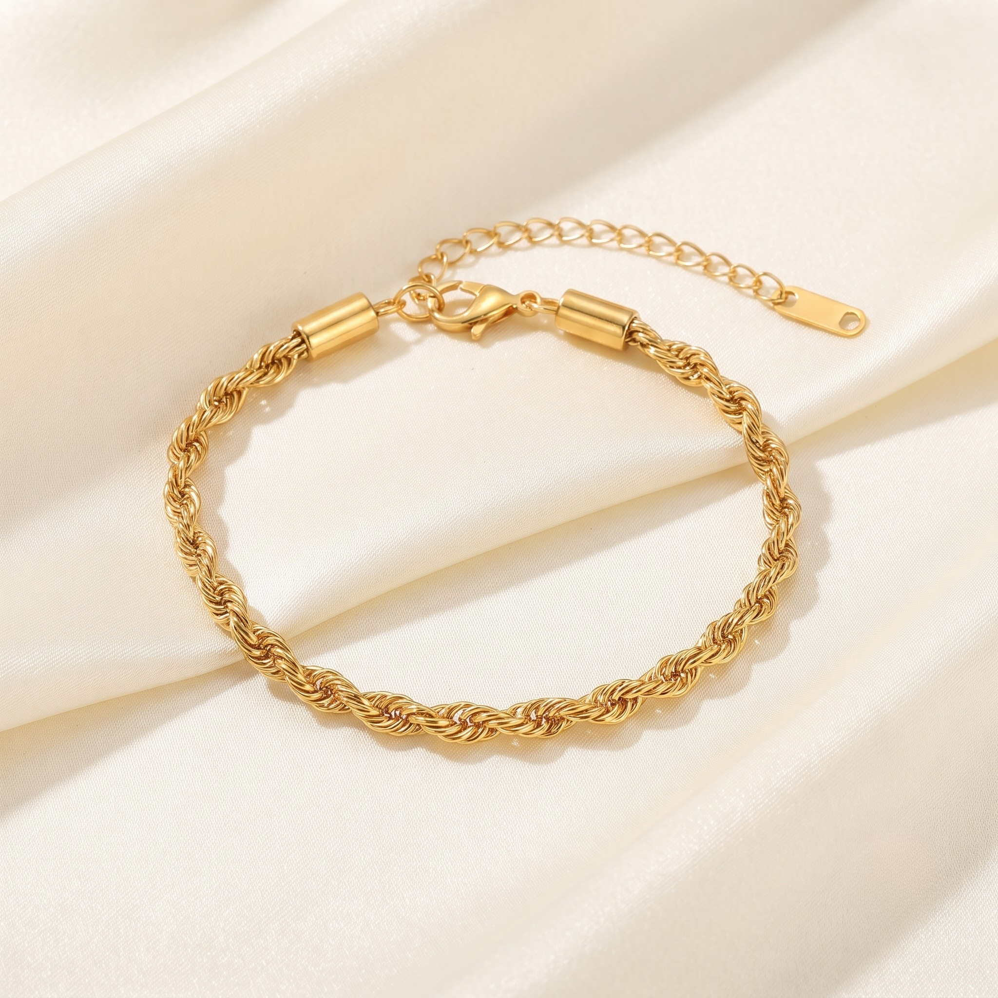 Golden Twist Rope Bracelet