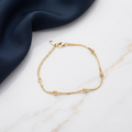 Golden Bead Station Bracelet