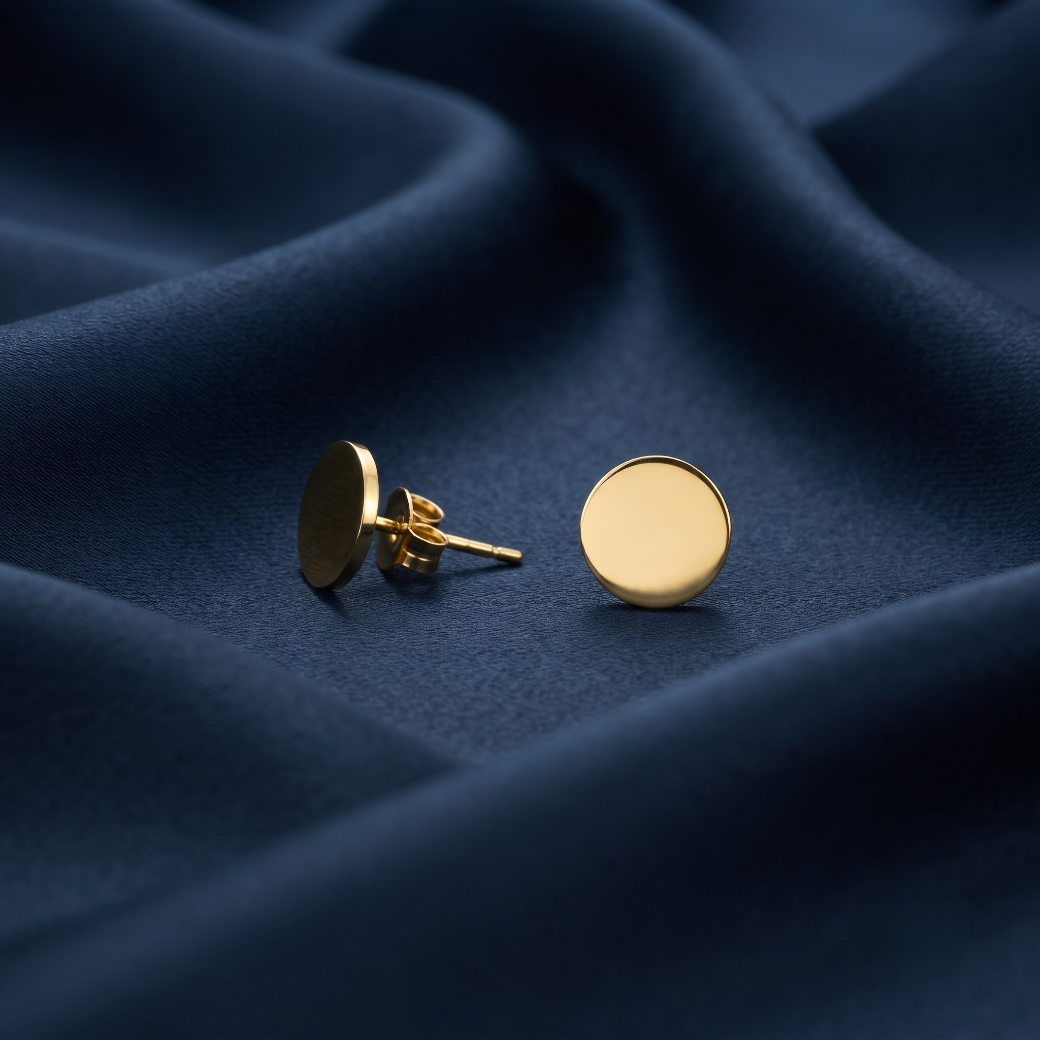 Golden Dome Stud Earrings