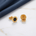 Roman Numeral Enamel Stud Earrings