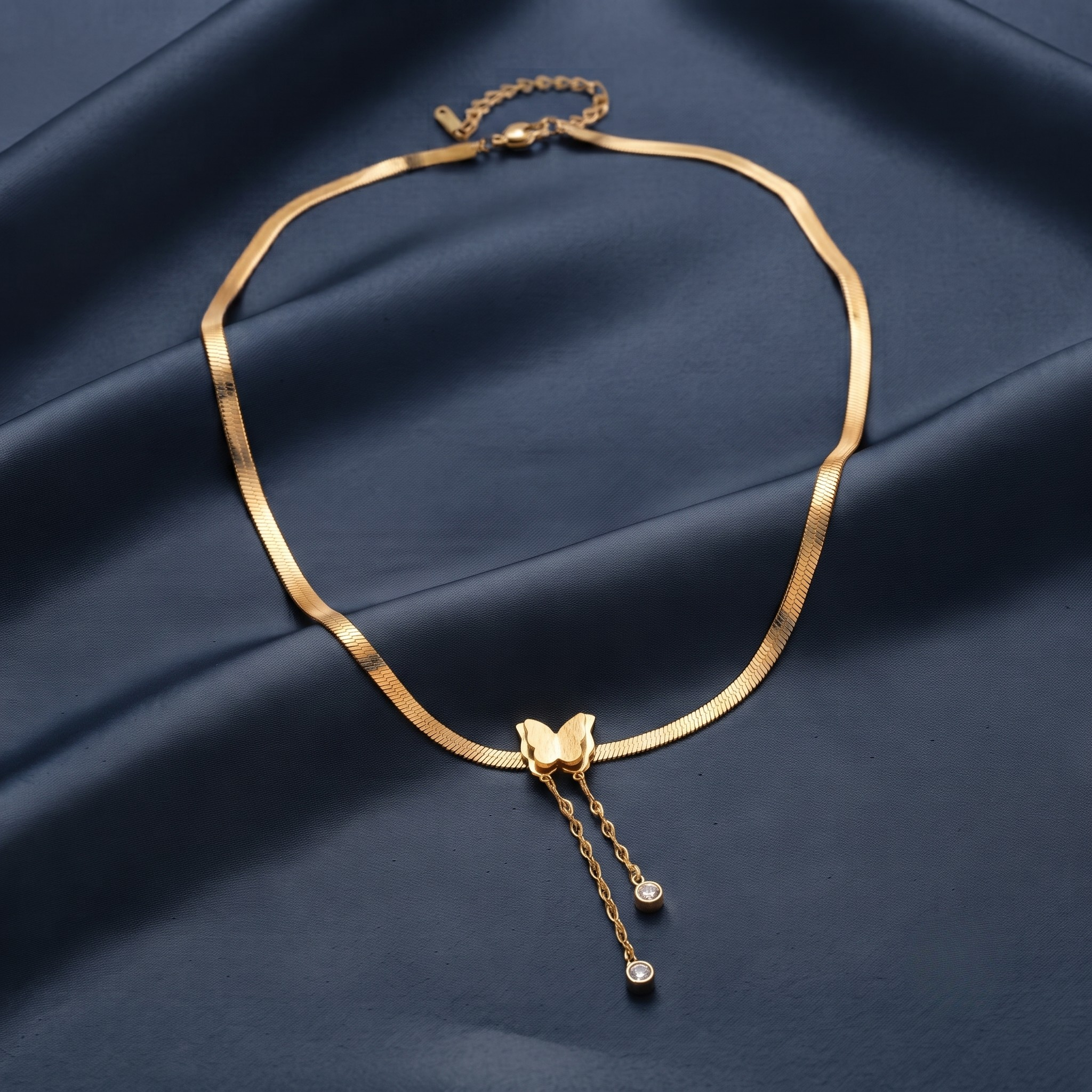 18K Gold Plated Necklace & Earring Set for Women