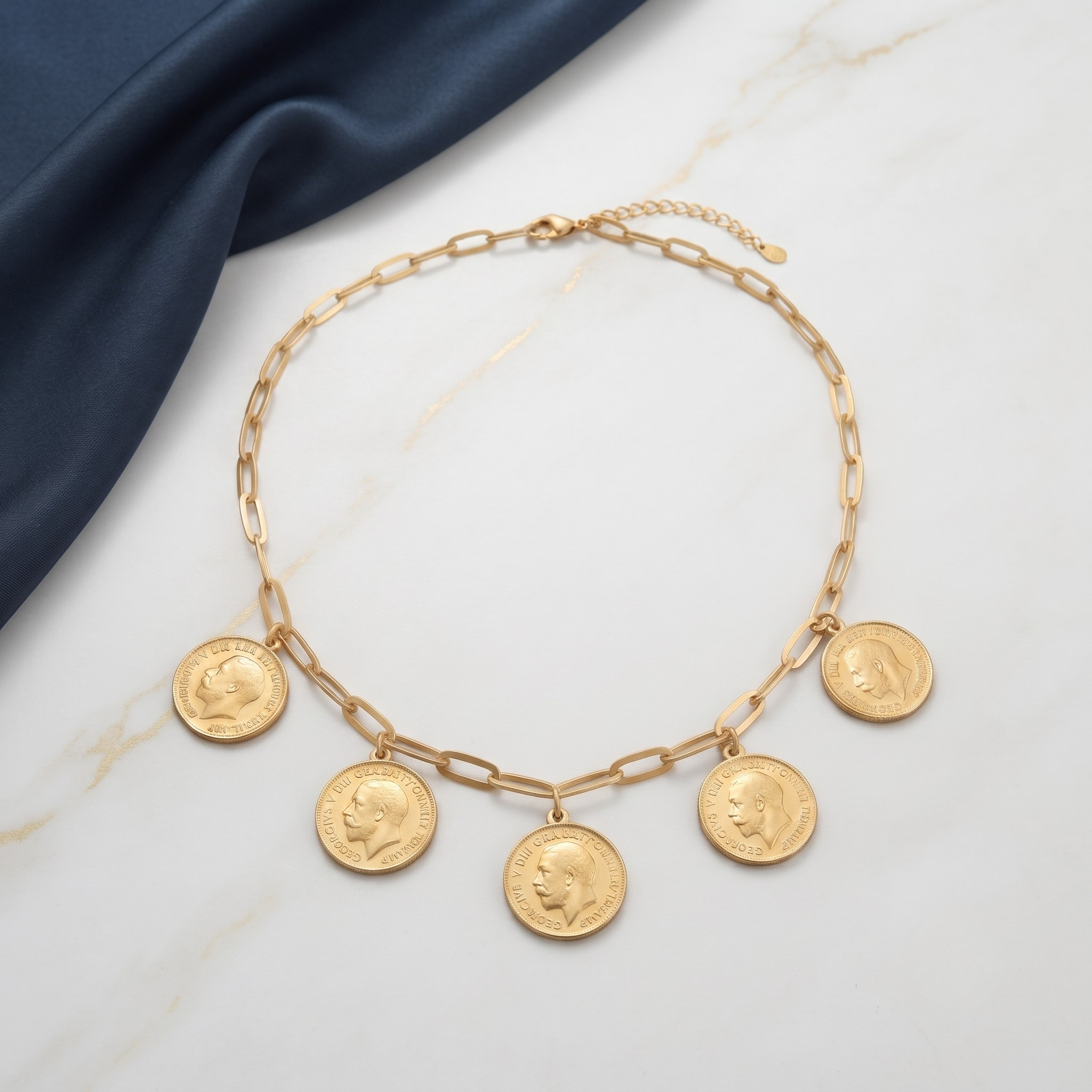 18K Gold Plated Full Jewelry Set Earrings, Necklace & Bracelet