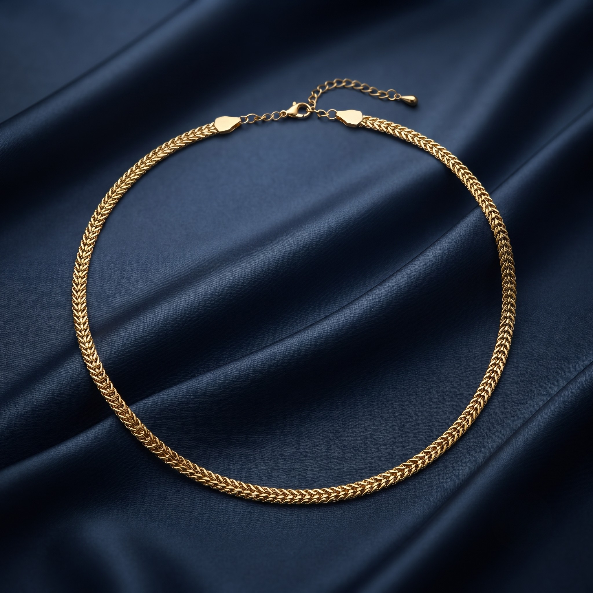 18K Gold Plated Necklace & Bracelet Set for Women