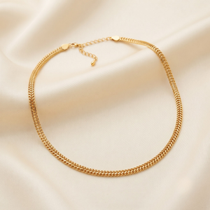18K Gold Plated Necklace & Bracelet Set for Women
