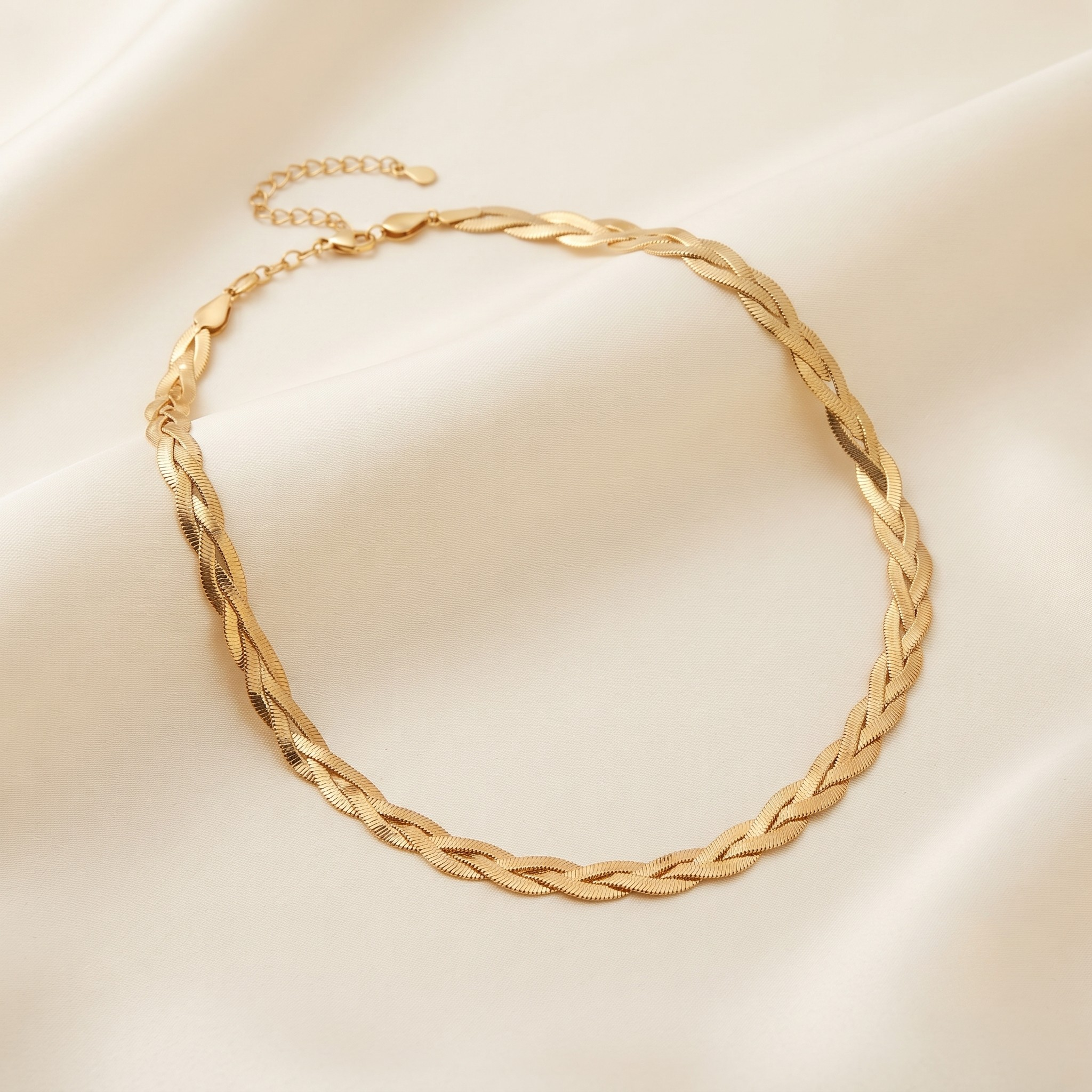 18K Gold Plated Necklace & Bracelet Set for Women