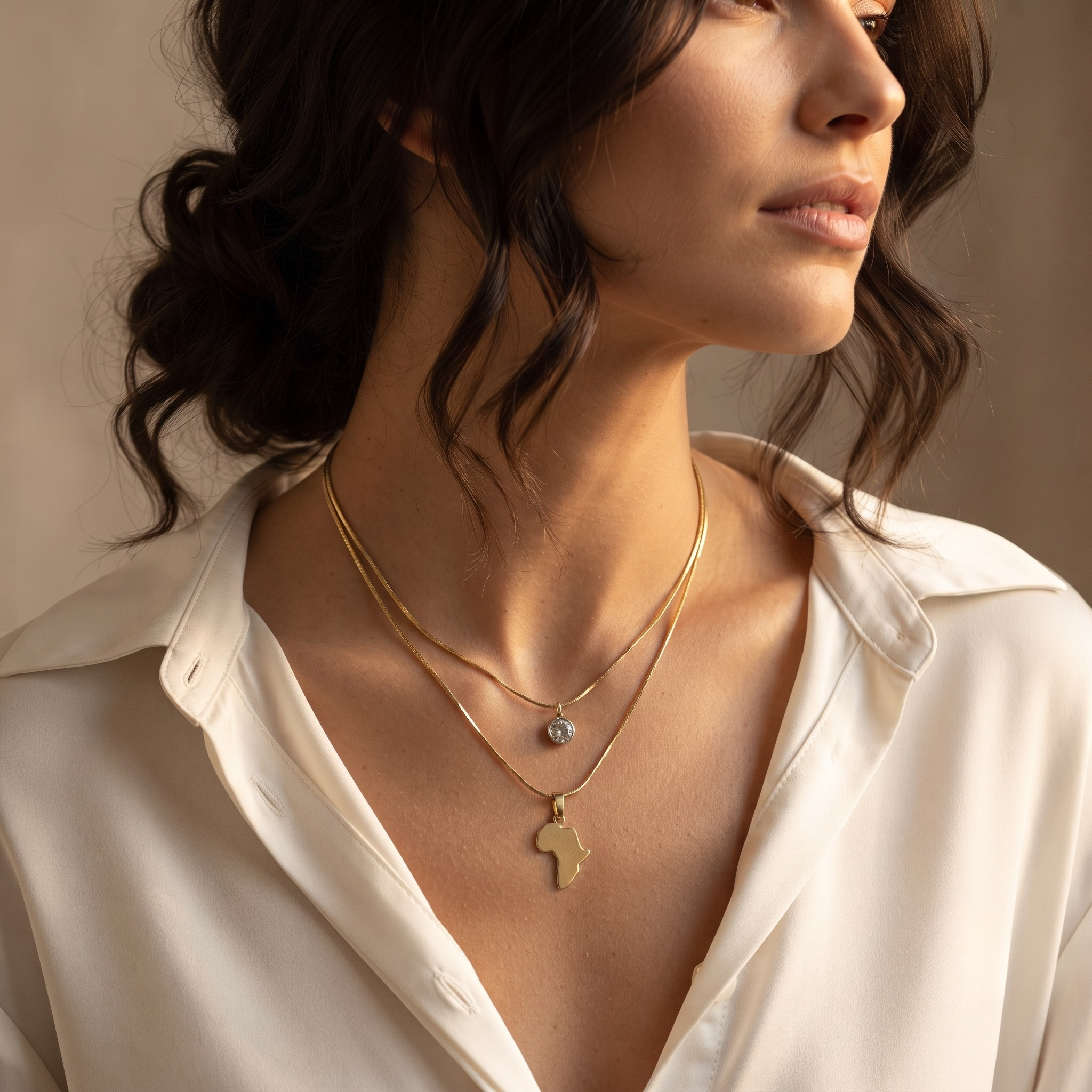 18K Gold Plated Necklace Luxury Pendant Necklace for Women