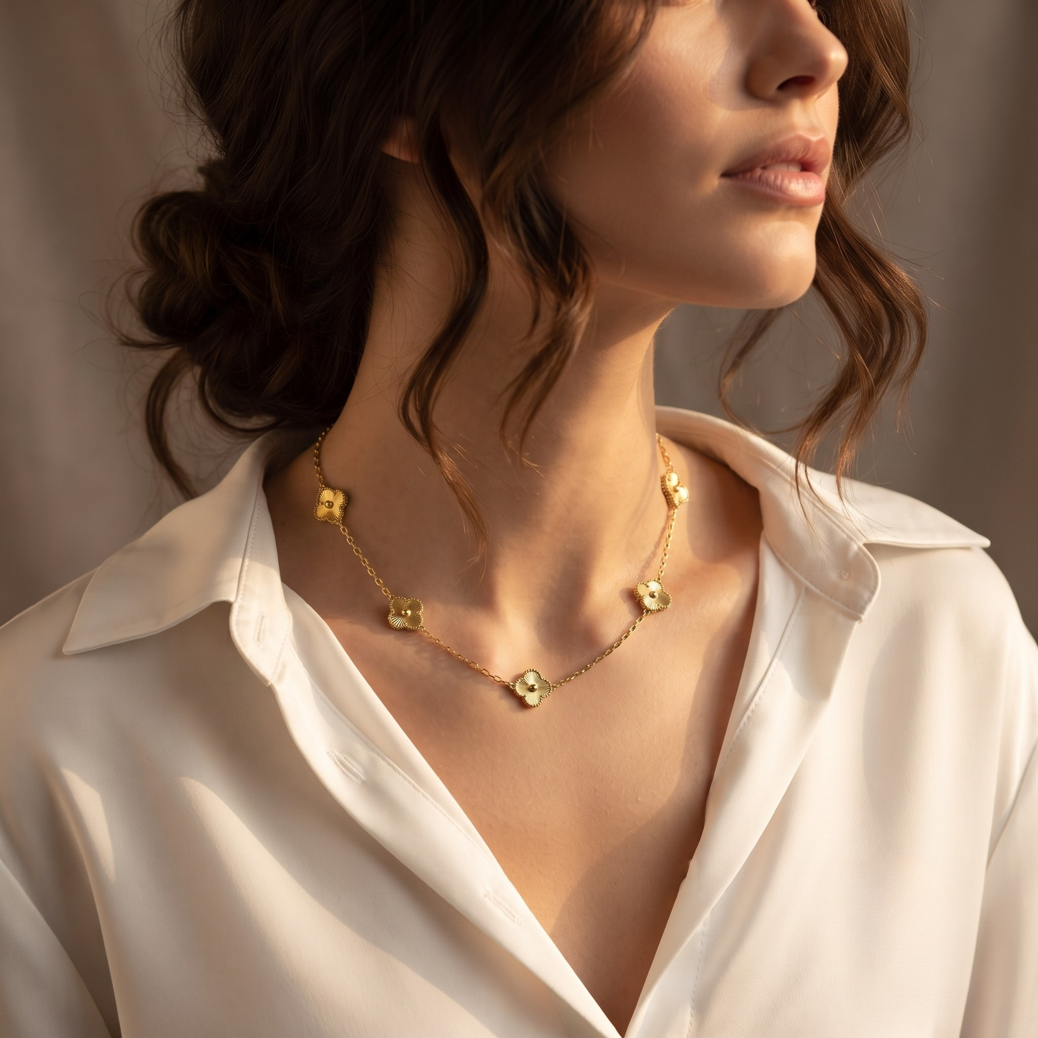 18K Gold Plated Necklace Luxury Pendant Necklace for Women