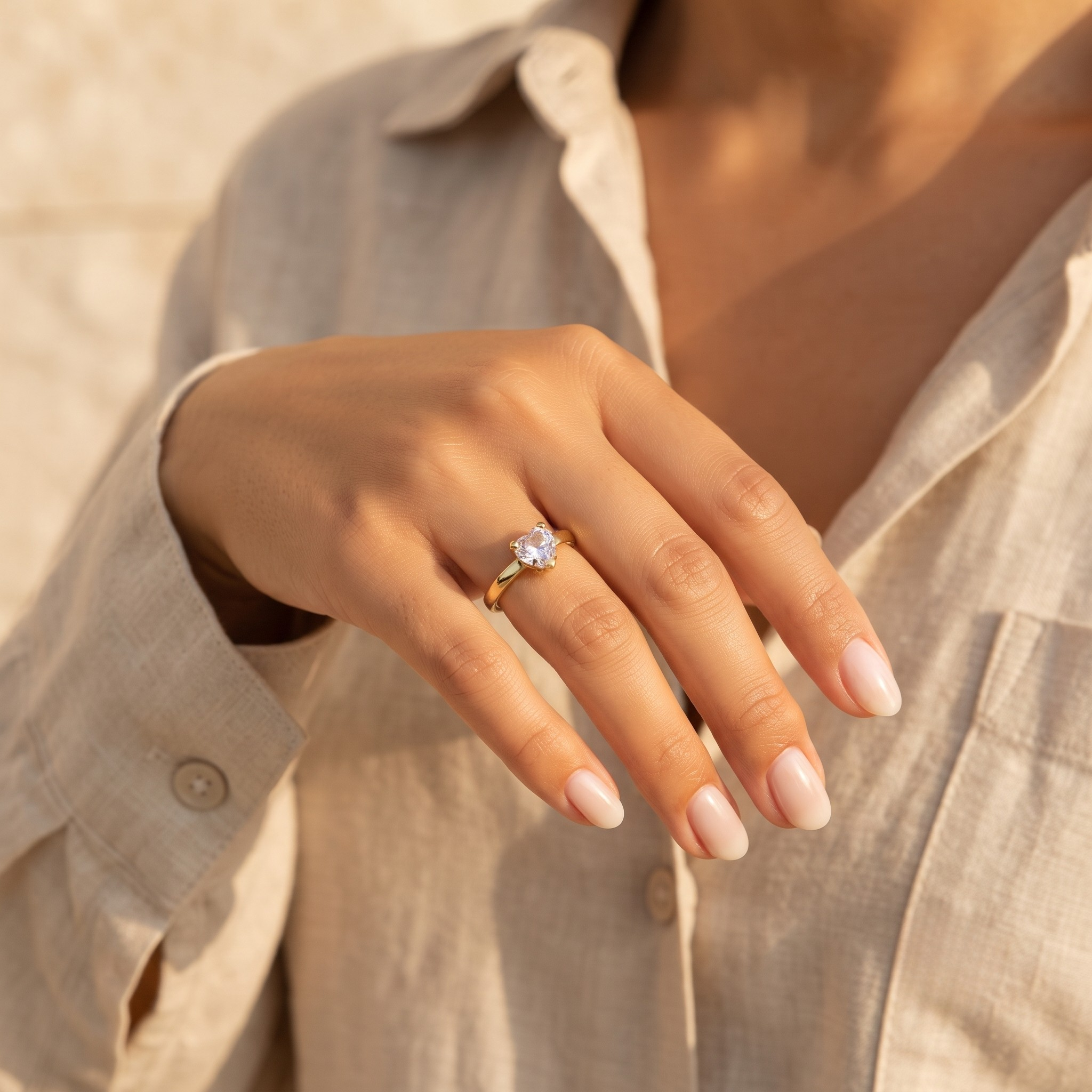 18K Gold Plated Ring Elegant Luxury Ring for Women