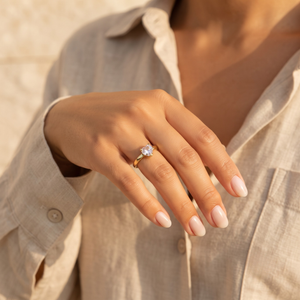 18K Gold Plated Ring Elegant Luxury Ring for Women