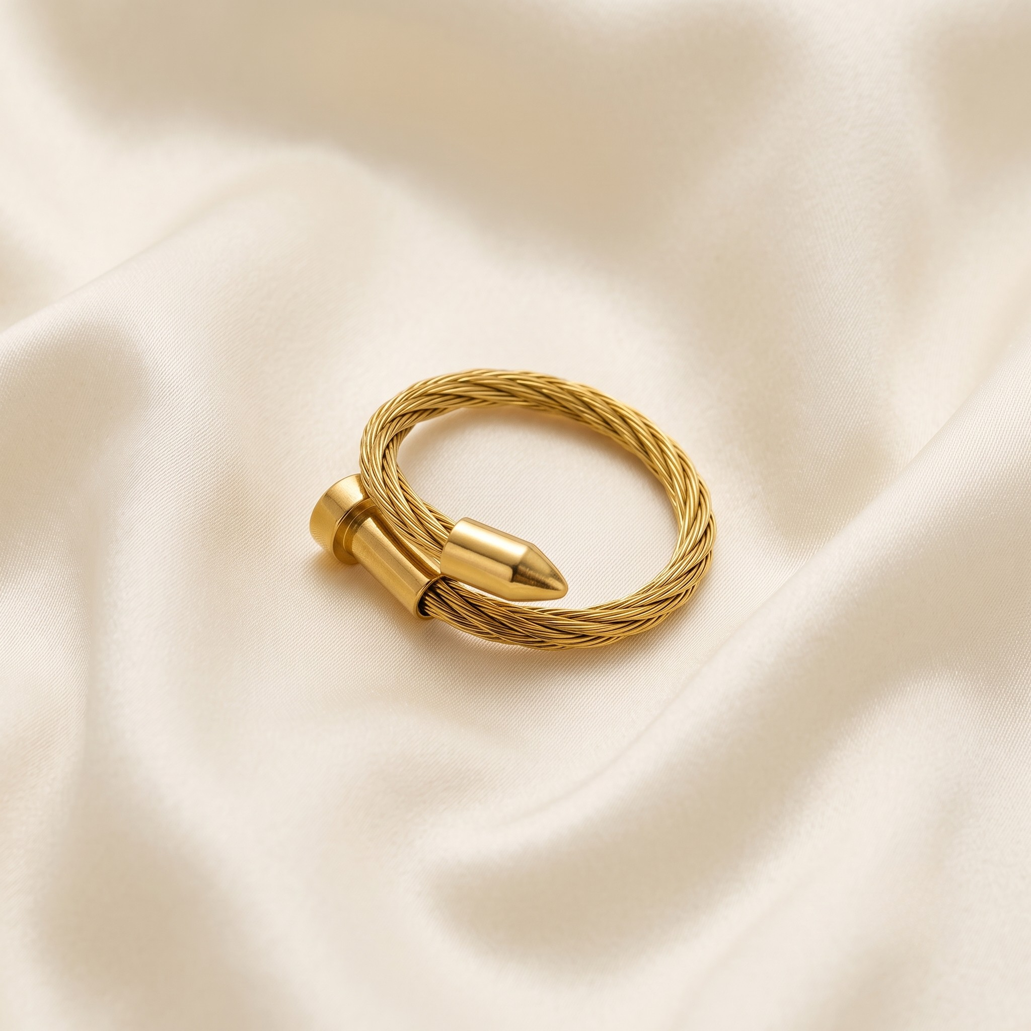 18K Gold Plated Ring & Bracelet Set for Women