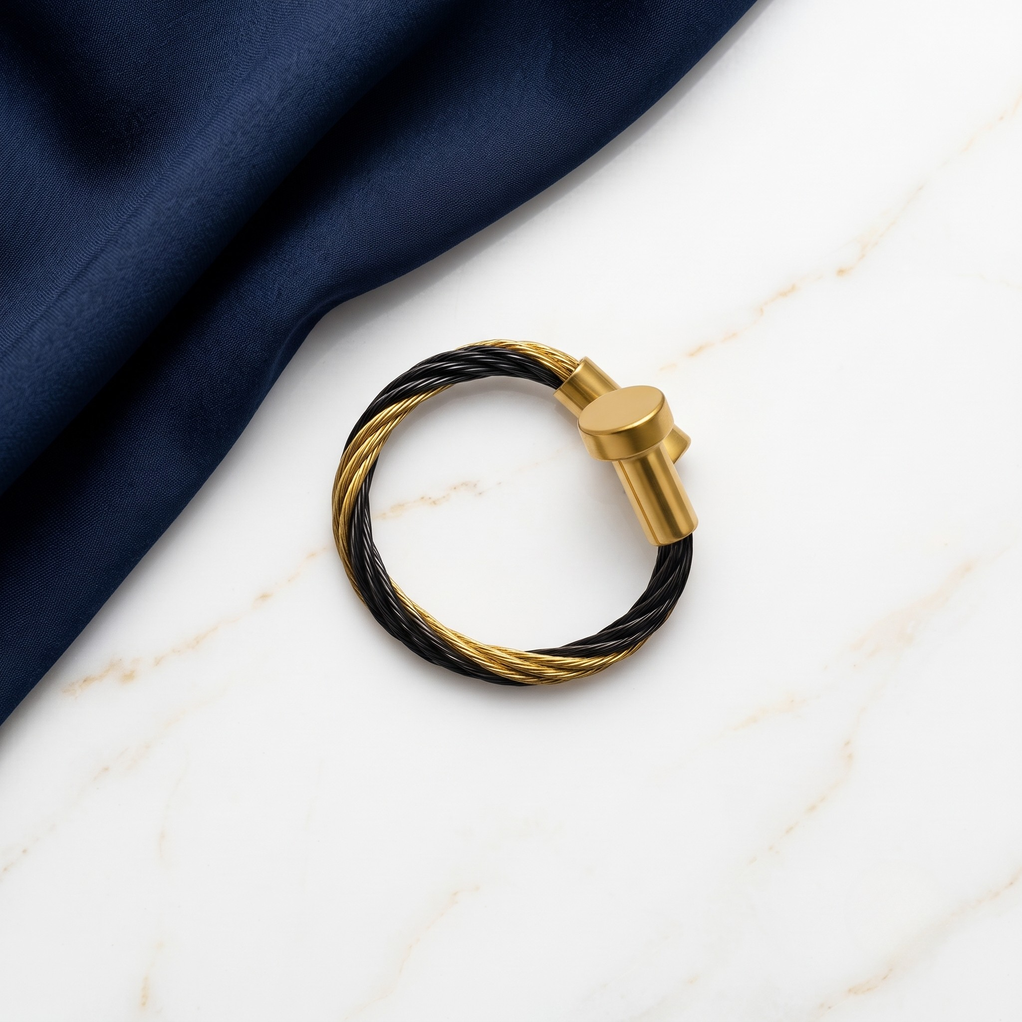 18K Gold Plated Ring & Bracelet Set for Women