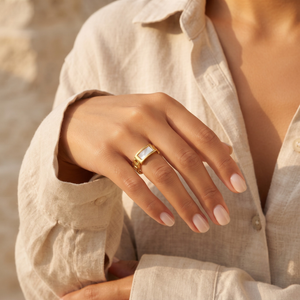 18K Gold Plated Ring Elegant Luxury Ring for Women