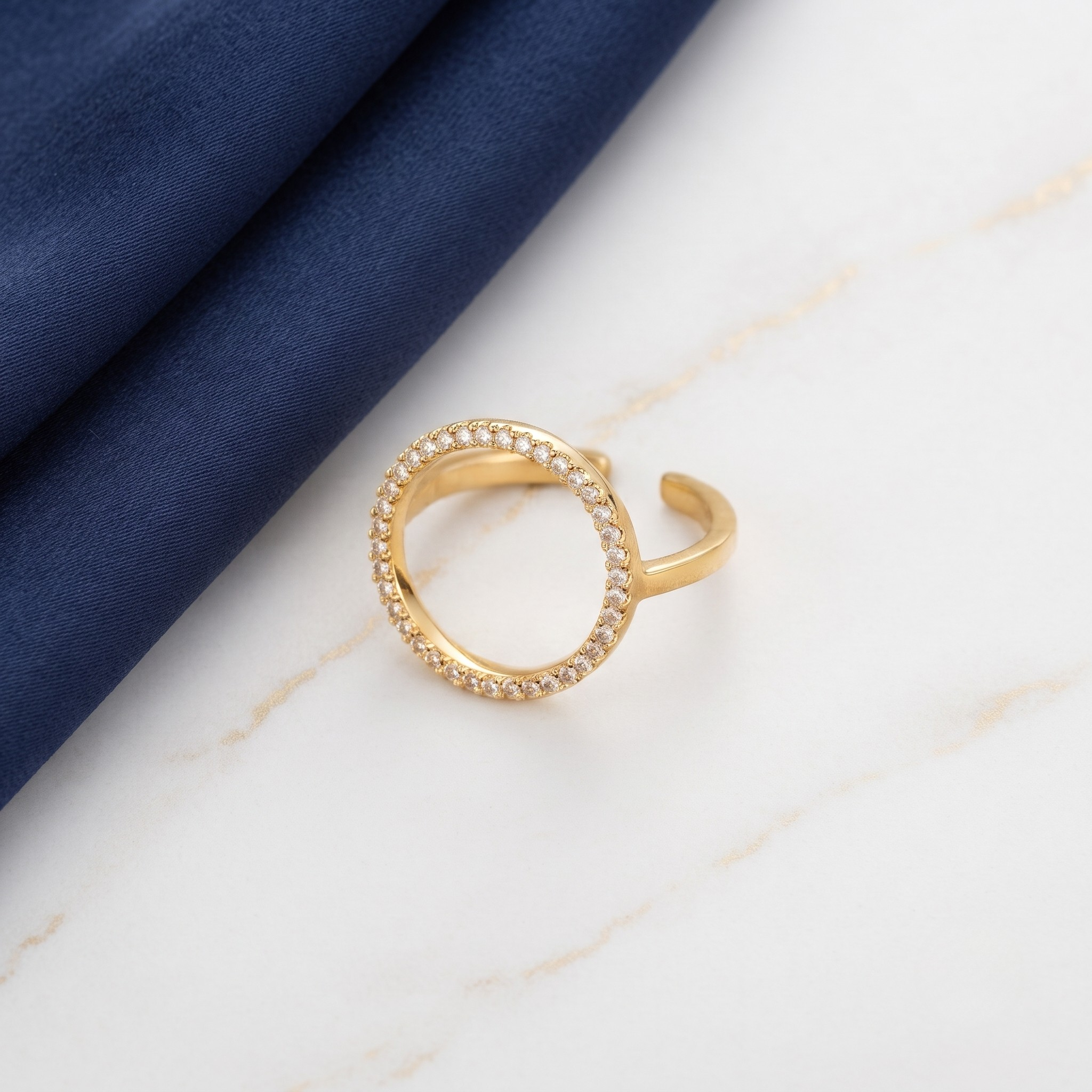 18K Gold Plated Ring Elegant Luxury Ring for Women