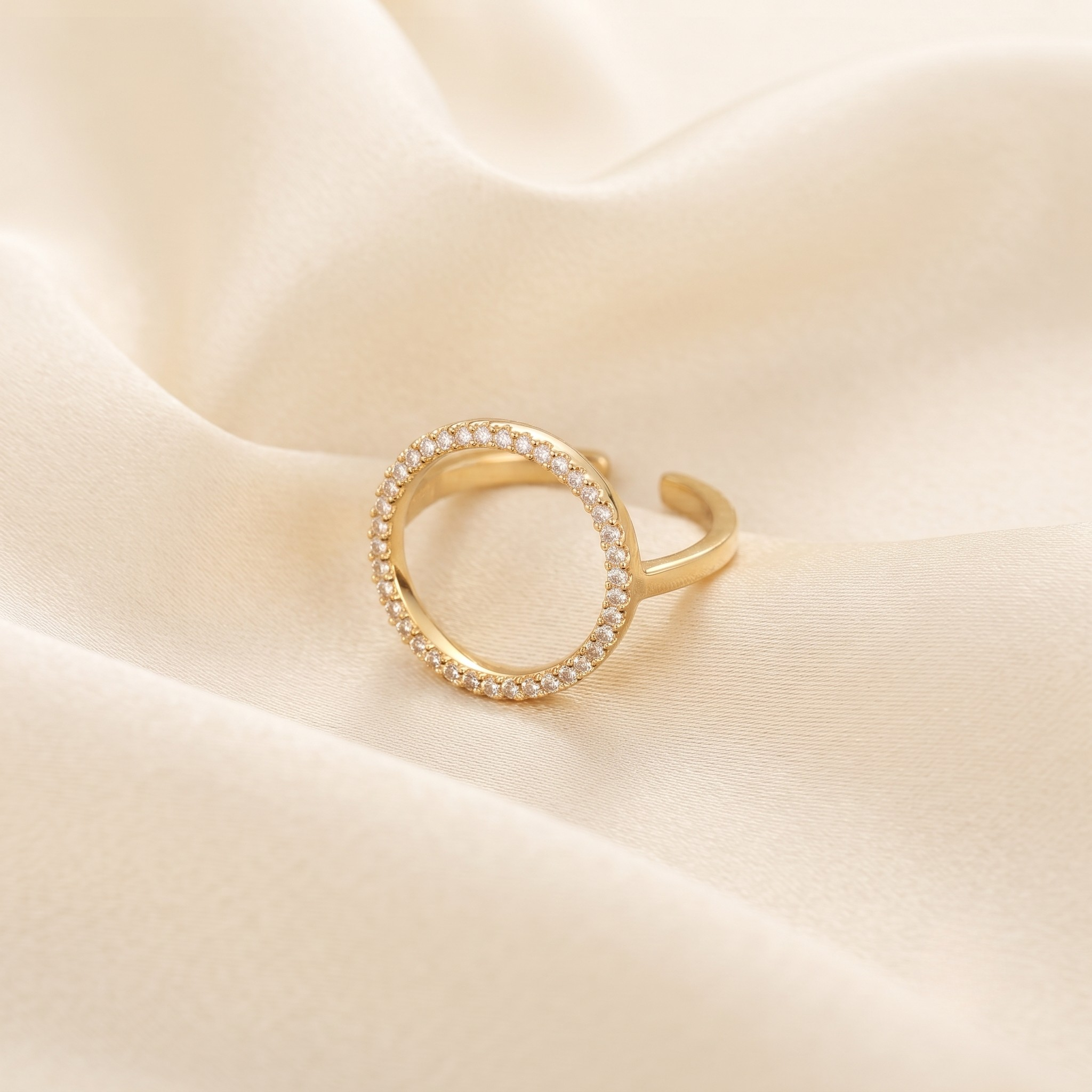 18K Gold Plated Ring Elegant Luxury Ring for Women