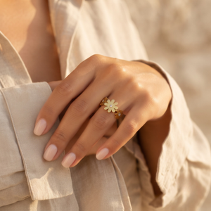 18K Gold Plated Ring Elegant Luxury Ring for Women