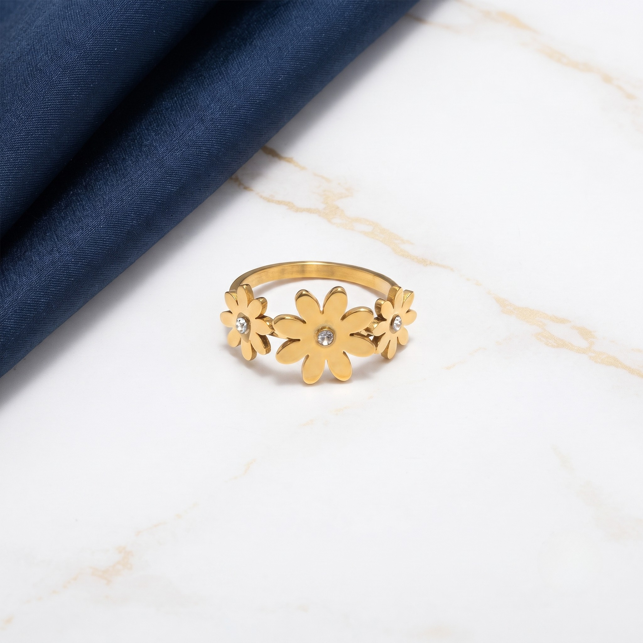 18K Gold Plated Ring Elegant Luxury Ring for Women
