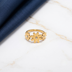 18K Gold Plated Ring Elegant Luxury Ring for Women