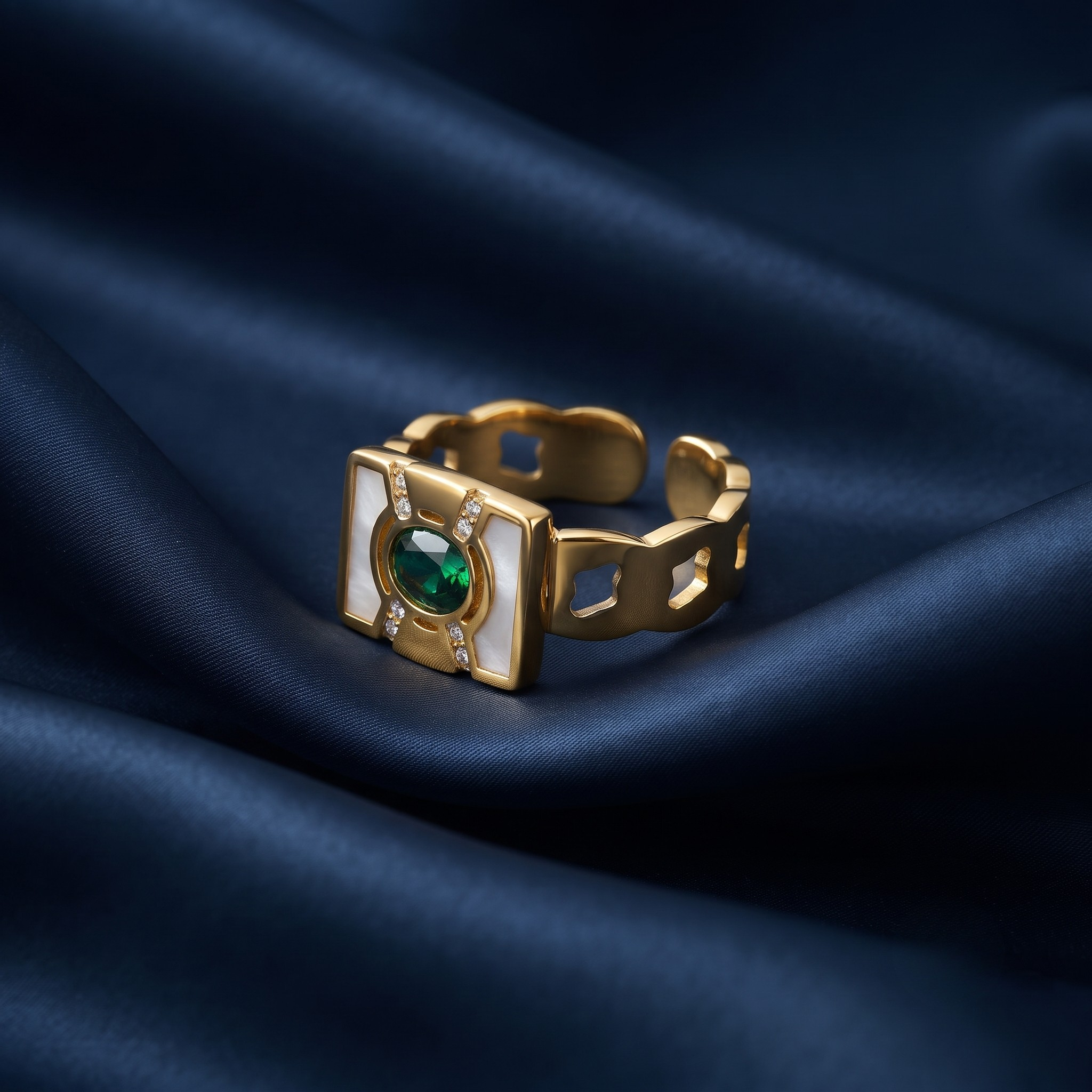 18K Gold Plated Ring Elegant Luxury Ring for Women