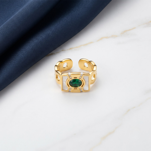18K Gold Plated Ring Elegant Luxury Ring for Women